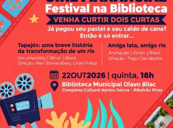 Biblioteca Municipal de Ribeirão Pires promove sessão gratuita de cinema com o Cine Manancial