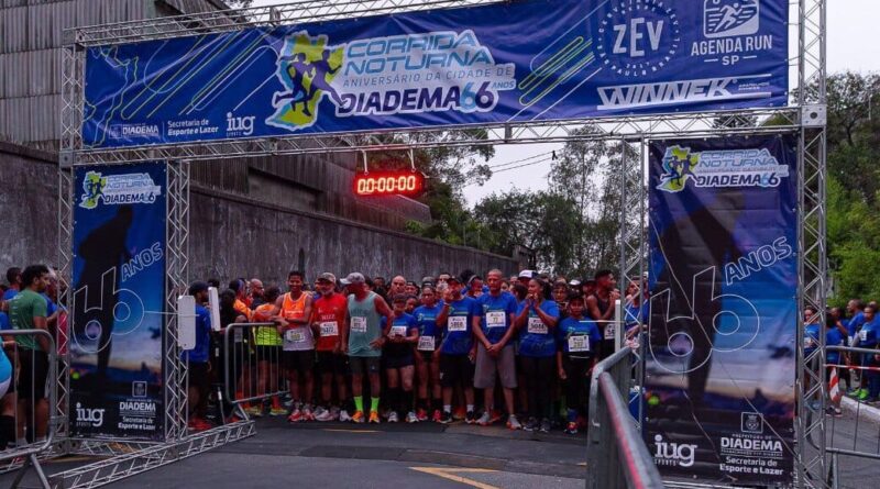 Inscrições abertas para a Corrida Noturna do 67º aniversário de Diadema
