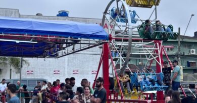 Parquinho infantil oferece diversão gratuita no Dia das Crianças na Vila do Doce, em Ribeirão Pires