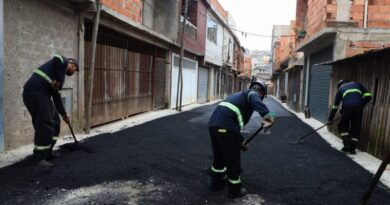 Ruas do Morro da Kibon começam a ganhar asfalto novo